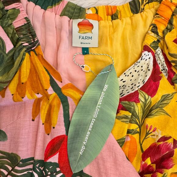 Farm Rio Mixed Print Midi Wrap Dress Small NWT - Picture 13 of 16